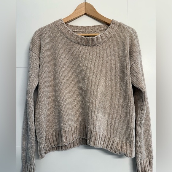 aerie Sweaters - Aerie Chenille Ribbed Knit Crewneck Sweater, size XS.